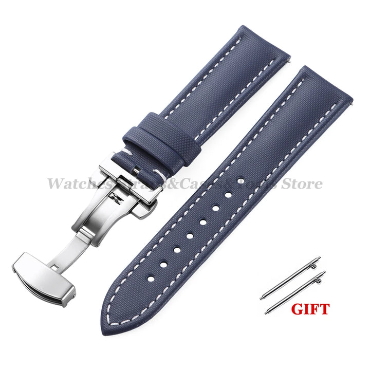 Sailcloth Nylon Watch Strap 18–22mm (Butterfly Buckle)