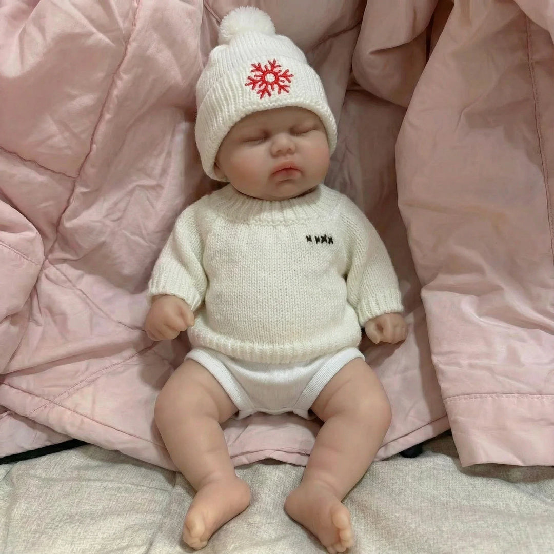 NPK 12inch Solid Silicone Reborn Baby Doll Stretchable Collectible Art Doll Pickle Version