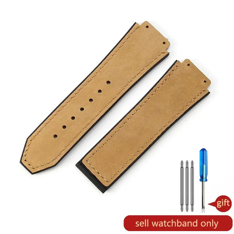 Hublot Yubo Leather & Silicone Hybrid Watch Strap 26×19mm