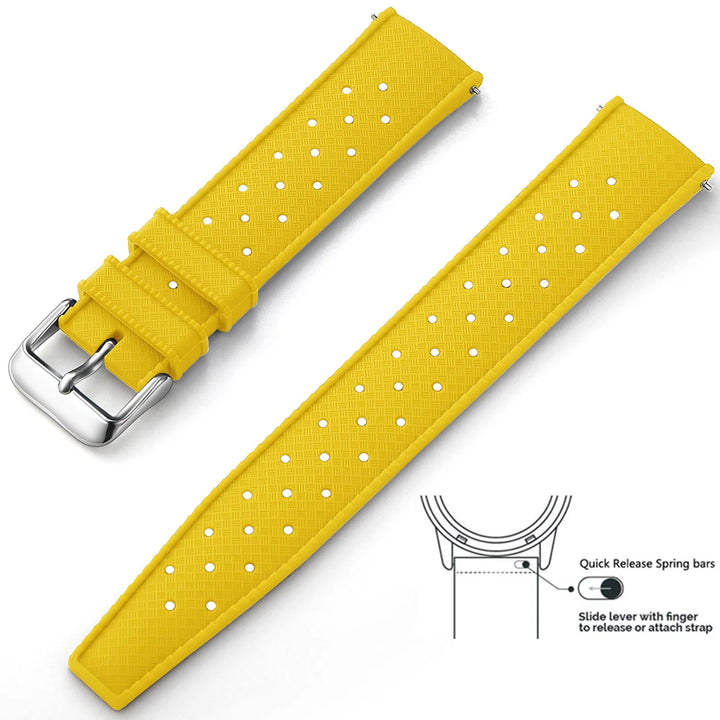 Tropical Silicone Watch Band 18–22mm (Quick Release)