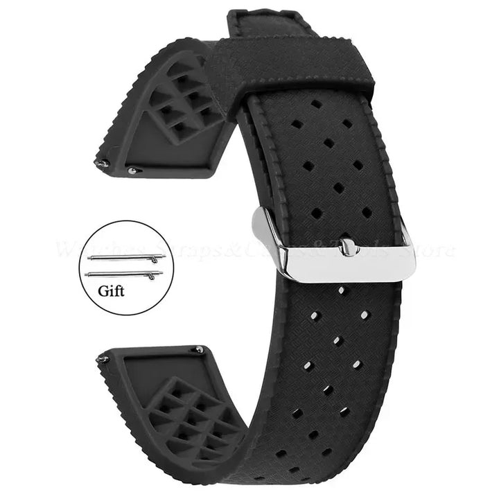 Premium Grade Tropic Silicone Watch Strap 20mm 22mm For Seiko For Oris For Omega Quick Release Diving Waterproof Rubber Bracelet