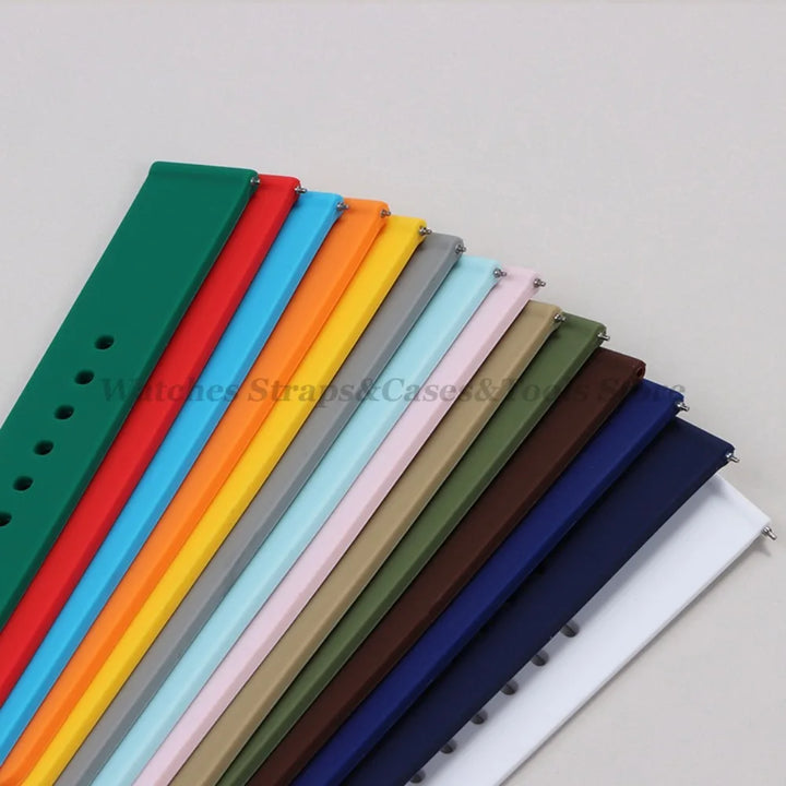 Soft Silicone Quick Release Watch Strap 10–24mm – Universal