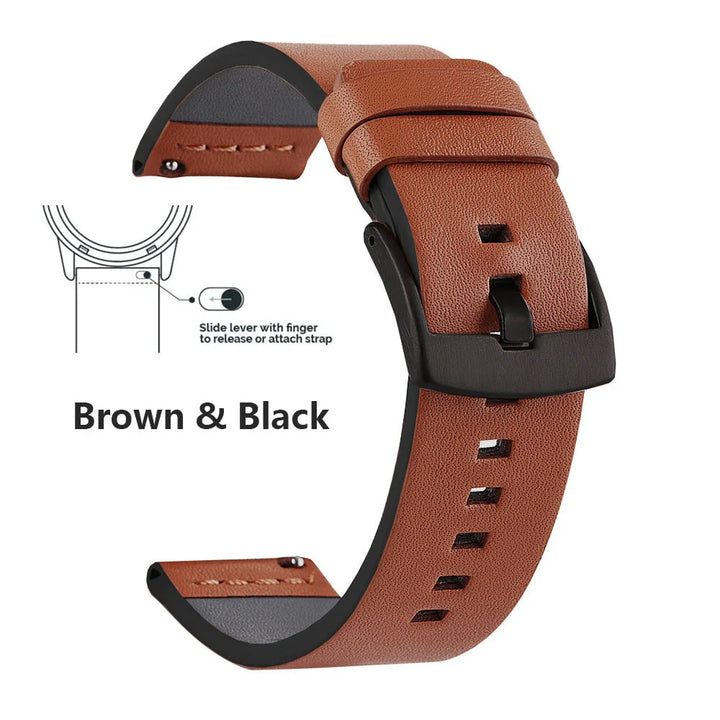 New Genuine Leather Quick Release Watch Band 18–24mm (Vintage Handmade)