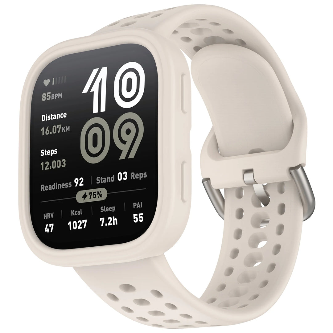 Silicone Strap with Protective Case for Amazfit Bip 6