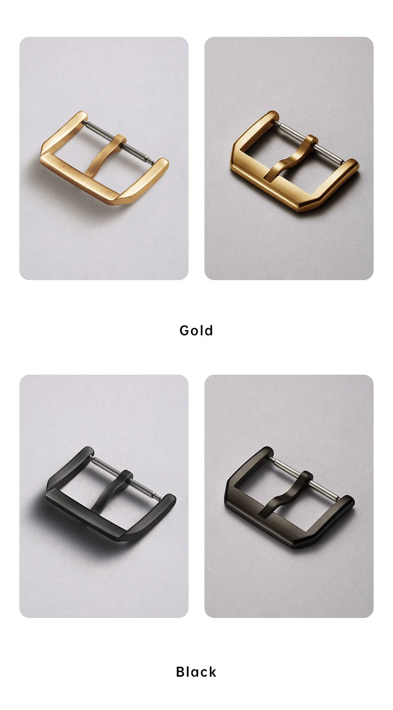 316L Stainless Steel Watch Buckle 18mm 20mm 22mm Leather Strap Clasp Black Rose Gold For IWC Omega Huawei