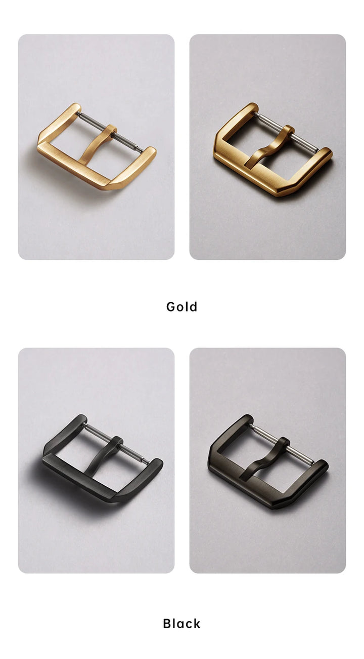 316L Stainless Steel Watch Buckle 18mm 20mm 22mm Leather Strap Clasp Black Rose Gold For IWC Omega Huawei