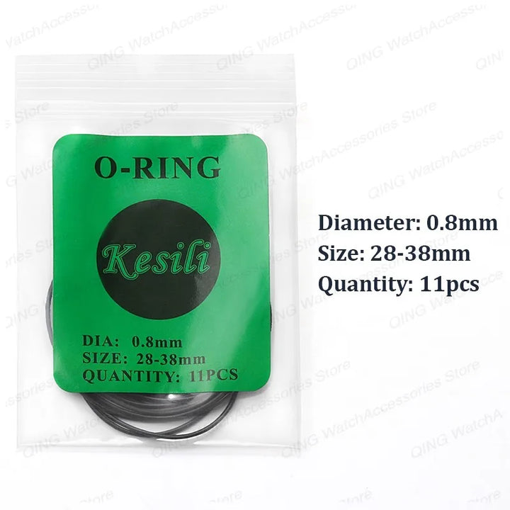 Watch Repair O-Ring Gasket Set – 0.5/0.6mm Waterproof & Oil-Resistant