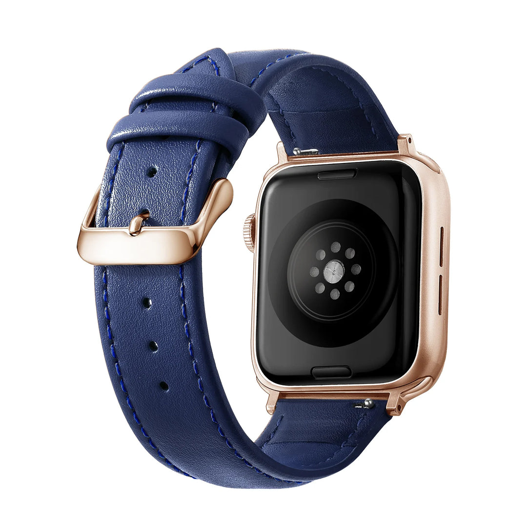 Genuine Leather Apple Watch Band 40–49mm for iWatch Series 3–8 & Ultra