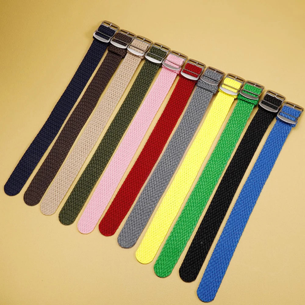 Perlon Woven Nylon Watch Strap (14–22mm)