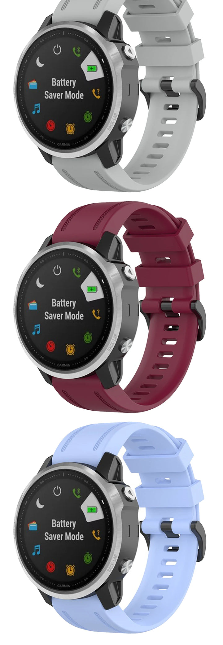 Silicone QuickFit Watch Strap – 20-26mm for Garmin Fenix & Epix