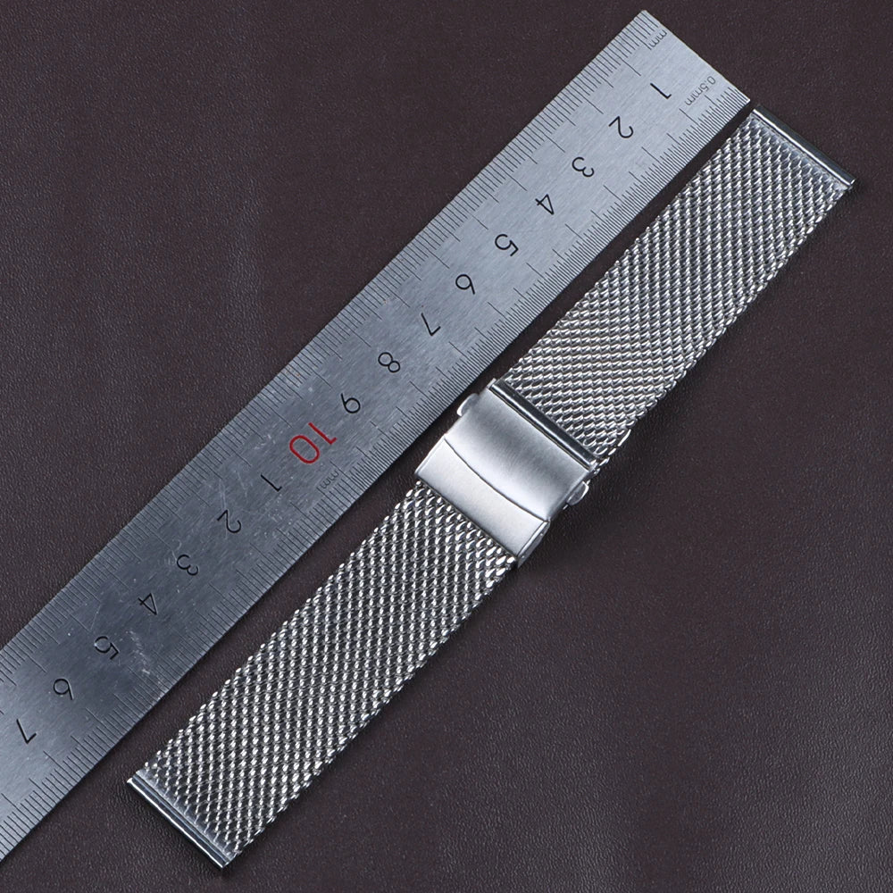 Milanese Watchbands for IWC 18mm 20mm22mm Watch Band for Seiko Strap 1.0mm 0.6mmshark Mesh Bracelet Stainless Steel Wristband