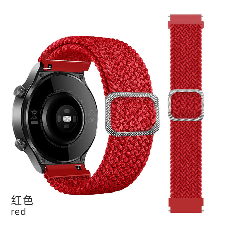 20/22mm Braided Nylon Strap for Realme Watch 2/3 & Amazfit Bip/GTS/GTR