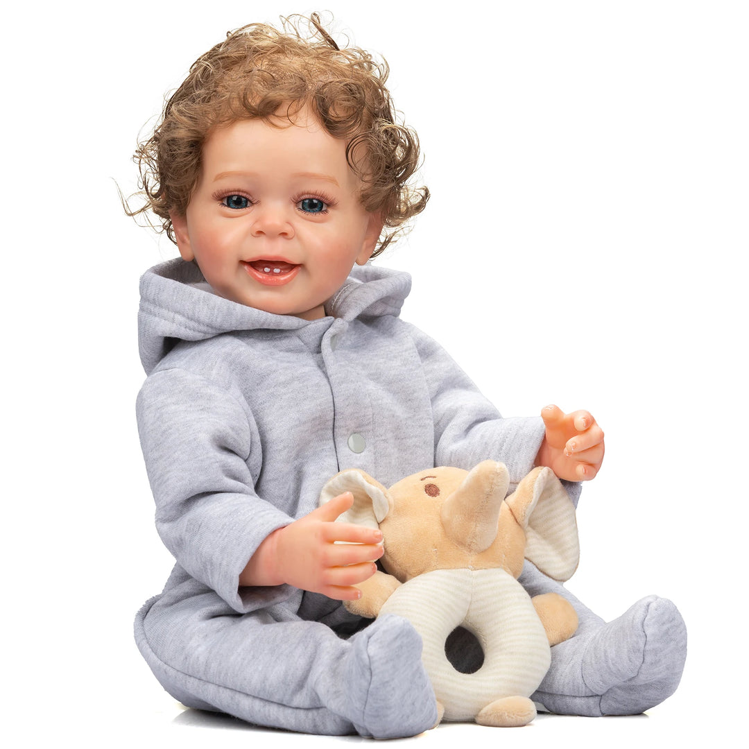 NPK 55 cm Full‑Body Silicone Reborn Baby Boy Doll Yannik