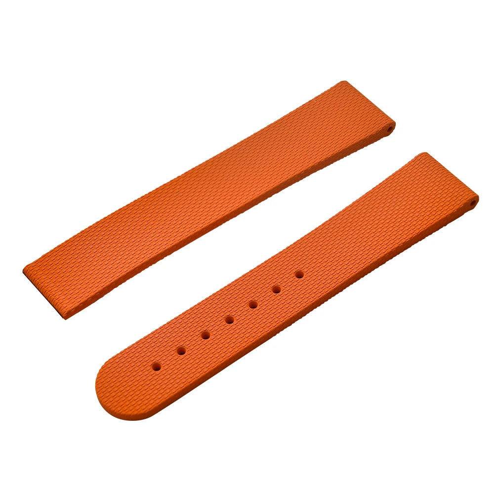 NATOBELT FKM Rubber Black Blue Watch Strap 20mm 22mm Folding Pin Buckle Quick Release Watchband For Omega/Rolex/MoonSwatch/Seiko