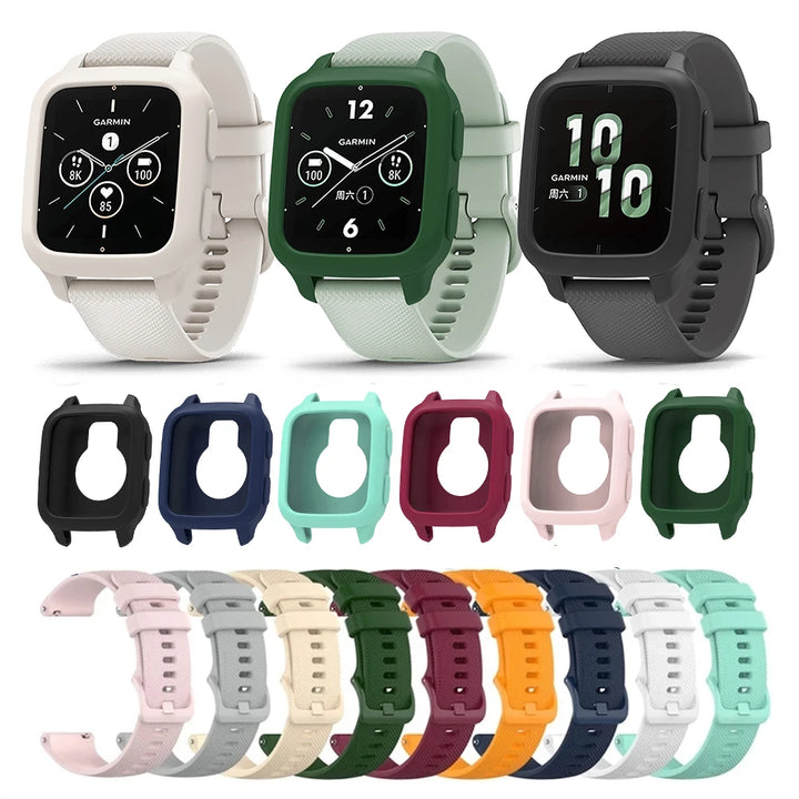 20mm Silicone Strap for Garmin Venu SQ/Venu 2 Plus & Amazfit Bip S/U