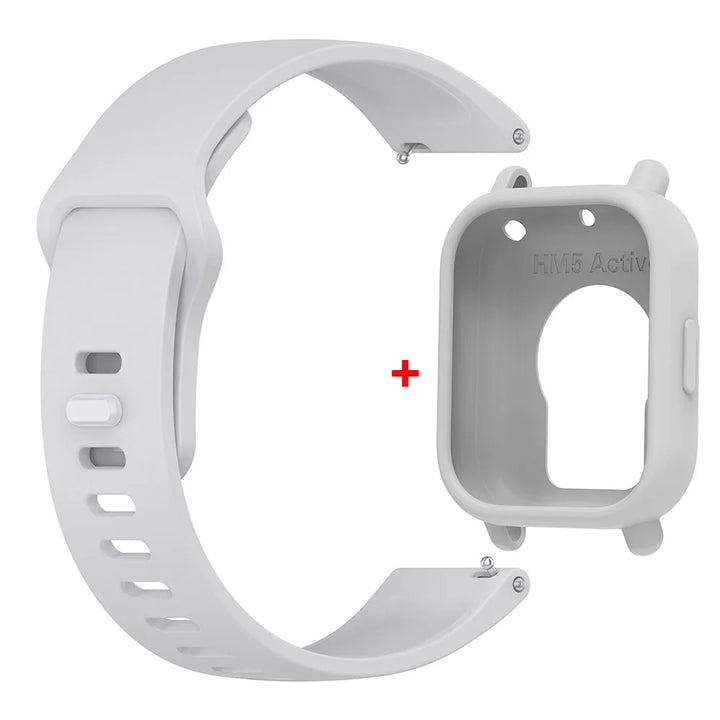 Silicone Strap with Protective Case for Redmi Watch 5 Active