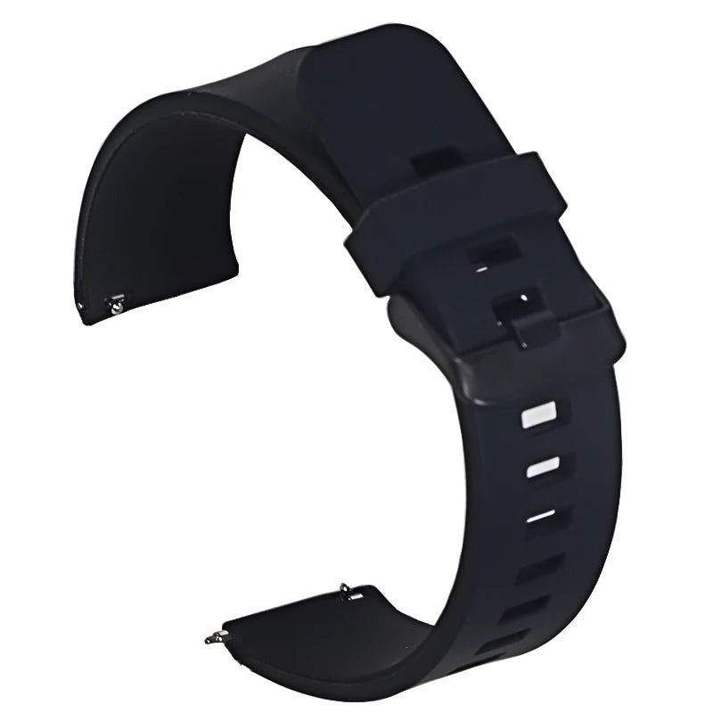 Universal Silicone Rubber Watch Strap – 20/22/24mm Soft Link Bracelet