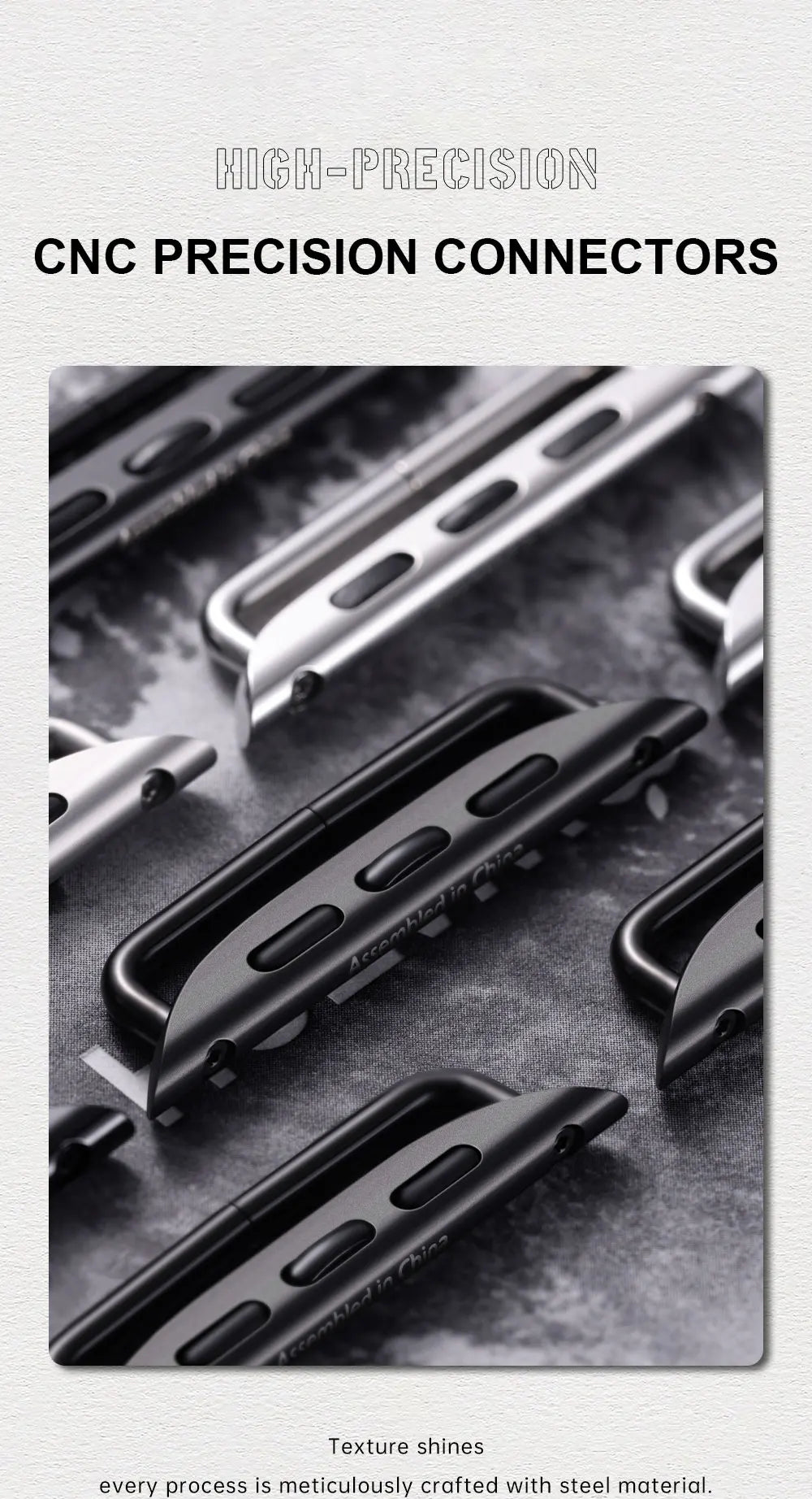 2pcs Original 1:1 Apple Watch Series 10 Ultra Adapter For Apple Watch Strap 49mm 46mm 42mm Stainless Steel Connector