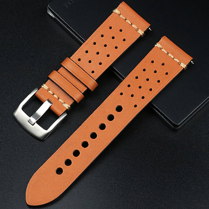 Fashion Quick Release Top Grain Leather Watch Band 20mm 22mm