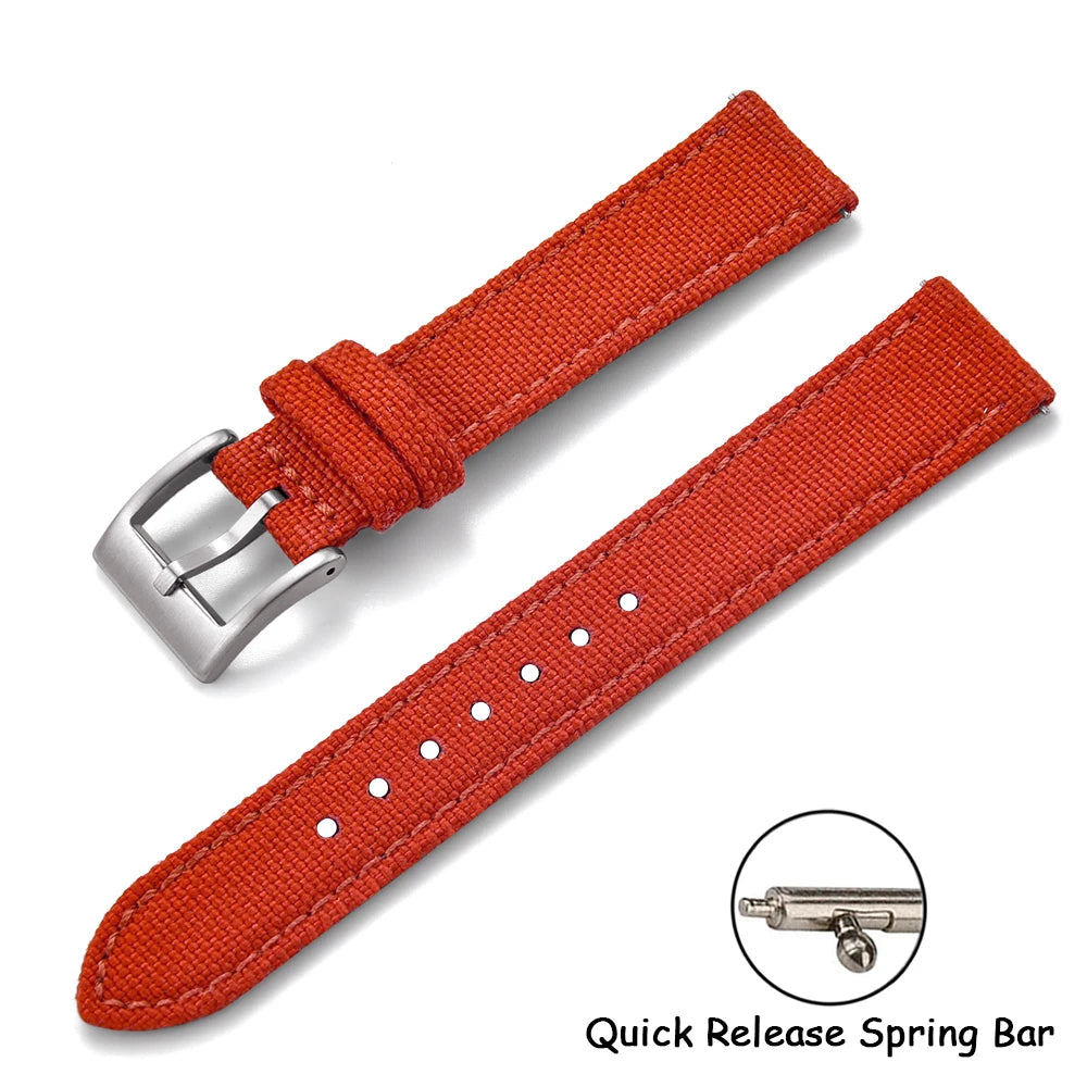 Sailcloth Nylon Watch Strap – 18-22mm Quick Release