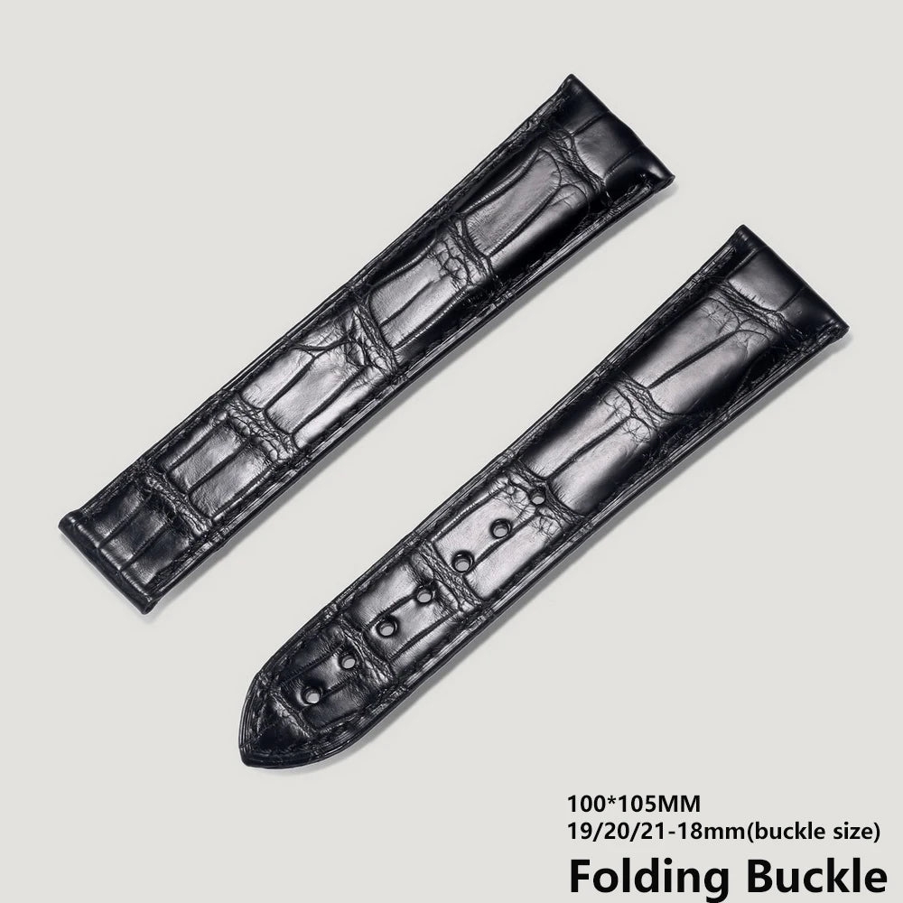 Alligator Leather Watch Bands For OMEGA Wrist Straps  HandMade Crocodile Bracelet  Replacement 19mm 20mm 21mm