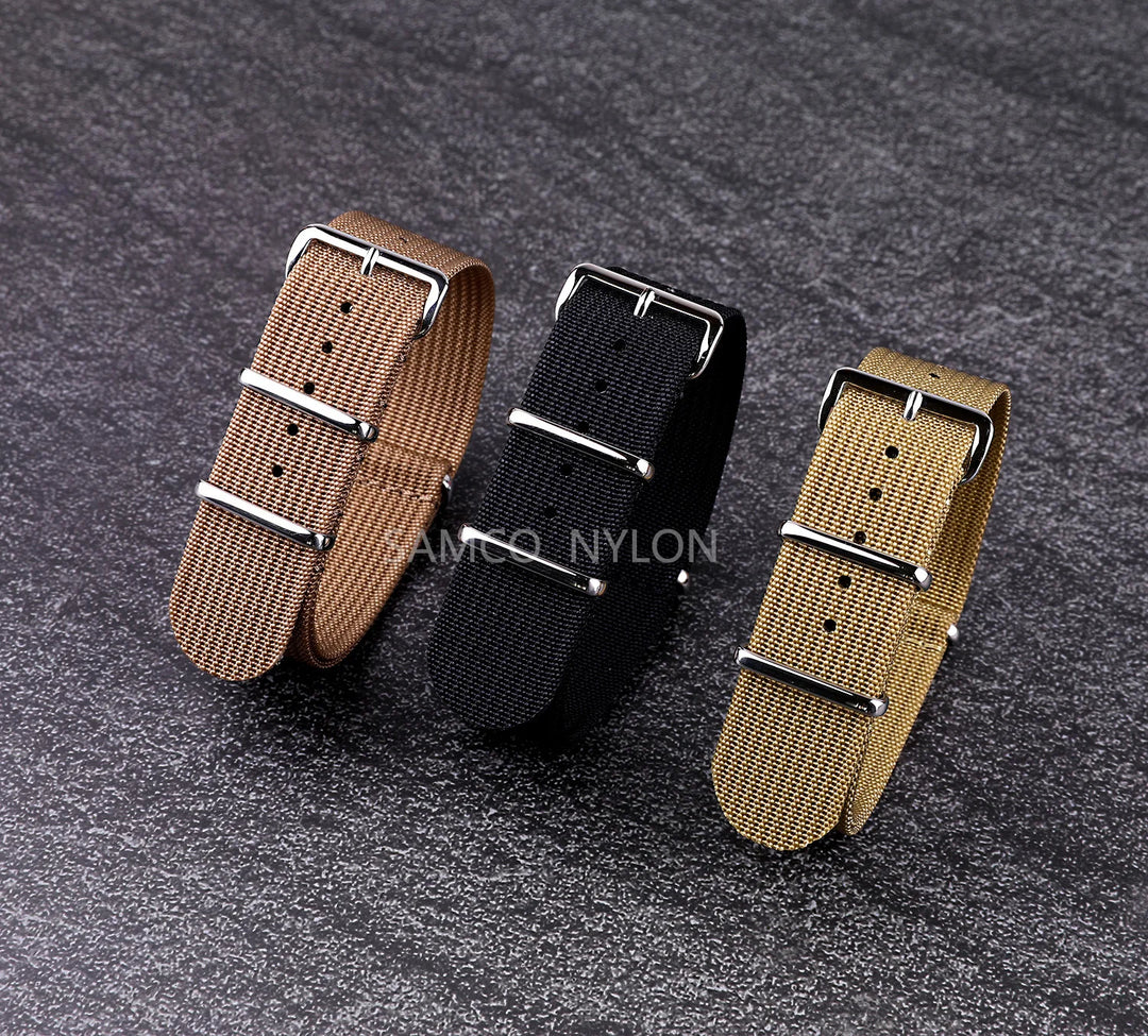 Ribbed Nylon Military Band 18–22mm
