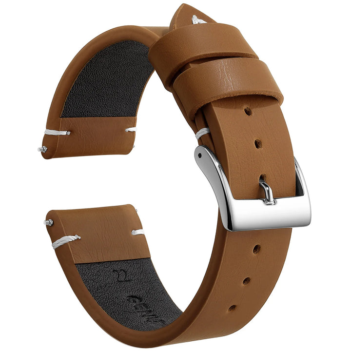 New Sport Vintage Leather Watch Band 18–22mm with Stainless Steel Buckle