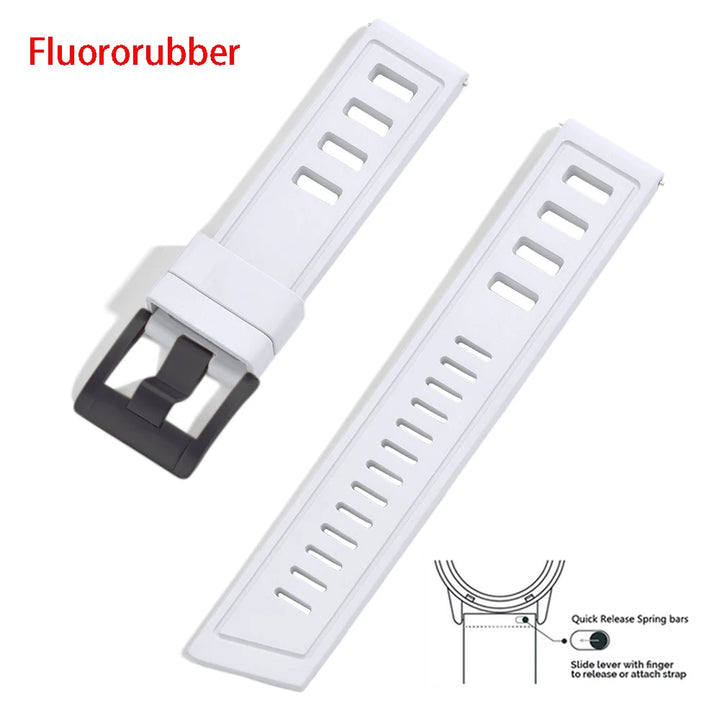 New Design SOFO Fluororubber FKM Watch Strap 20mm 22mm Waterproof Quick Release Watchbands For Each Brand Diving Watches
