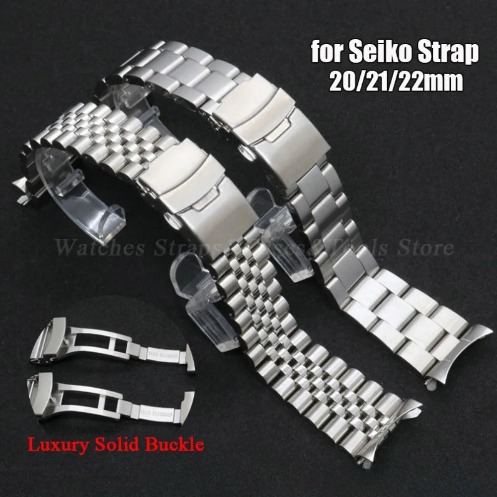 316L Stainless Steel Watch Strap for Seiko SKX Series – Oyster/Jubilee (20-22mm)