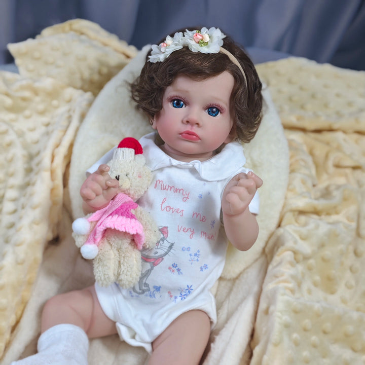 53 cm Tutti Full Body Vinyl Reborn Doll – Waterproof, Lifelike 3D Skin & Visible Veins