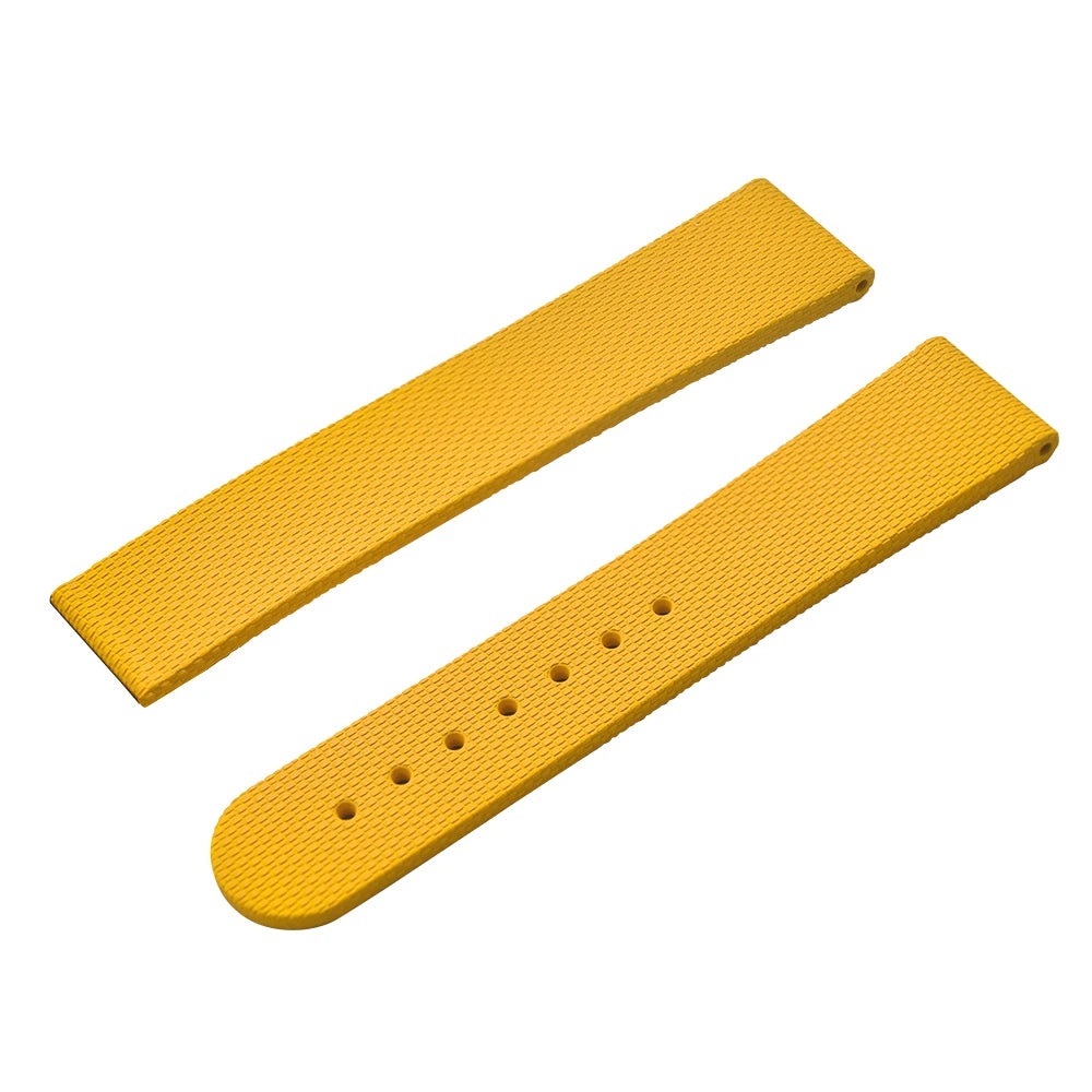 NATOBELT FKM Rubber Black Blue Watch Strap 20mm 22mm Folding Pin Buckle Quick Release Watchband For Omega/Rolex/MoonSwatch/Seiko