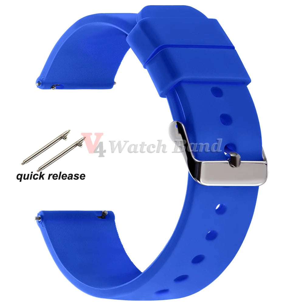 Silicone Watch Band Rubber Wrist Straps 18mm 20mm 22mm 24mm Watch Strap for Galaxy Replace Bands for Oris for Seiko for Citizen