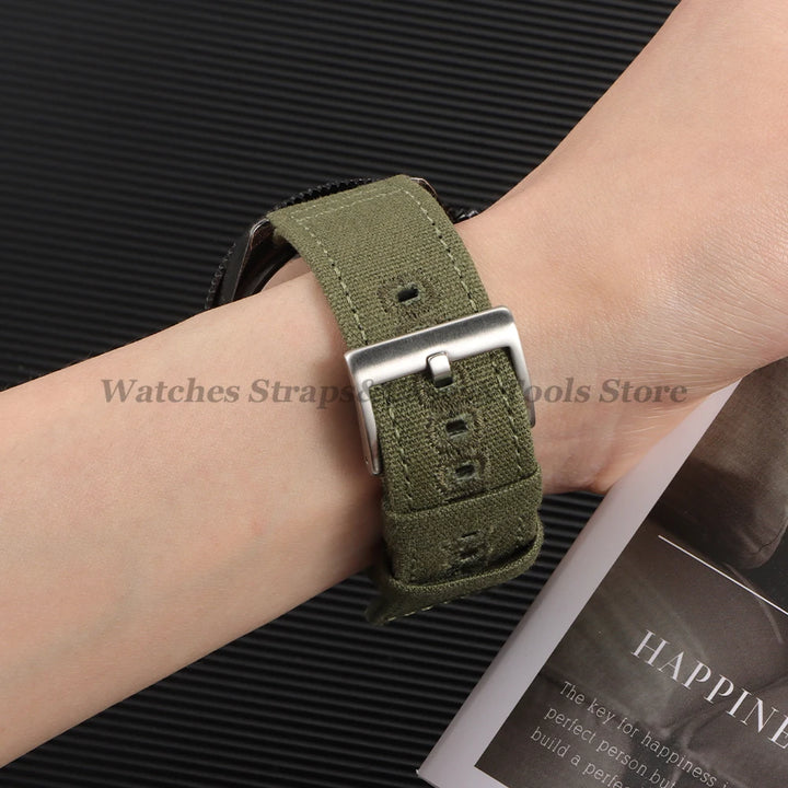 18mm 20mm 22mm Nylon Quick Release Watch Band Replacement Canvas Fabric Sport Strap for Seiko for Omega for Military Style Bands