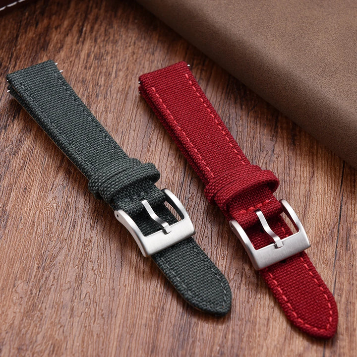 JUELONG Premium Grade Quick Release Watchbands Mixed Leather Nylon Watch Strap 18mm 20mm 22mm For SKX007 SKX009