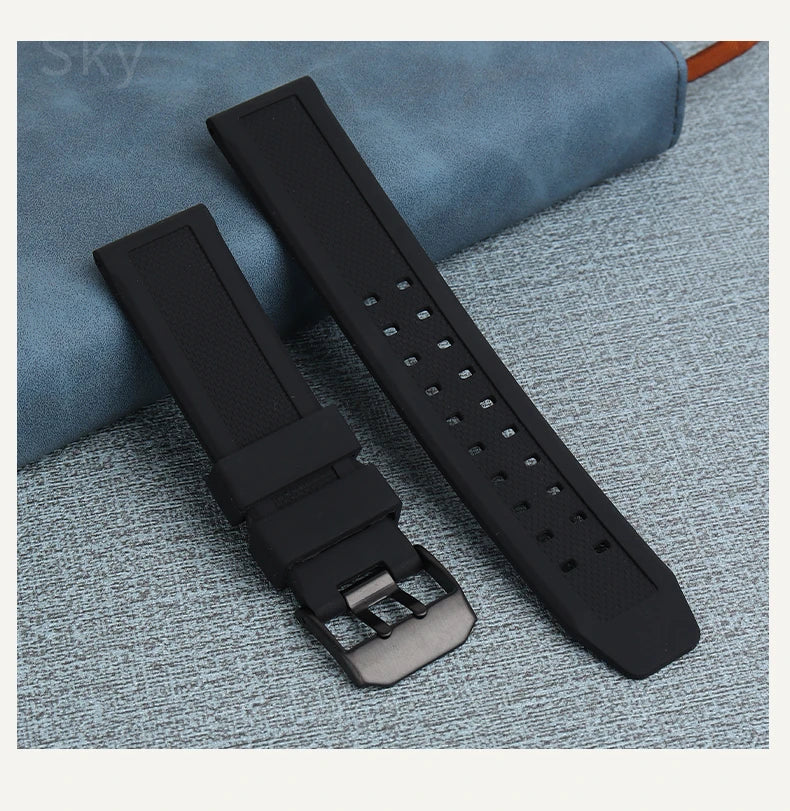 Waterproof Silicone Watch Band 20–23mm for Luminox 3051.BO (Outdoor,