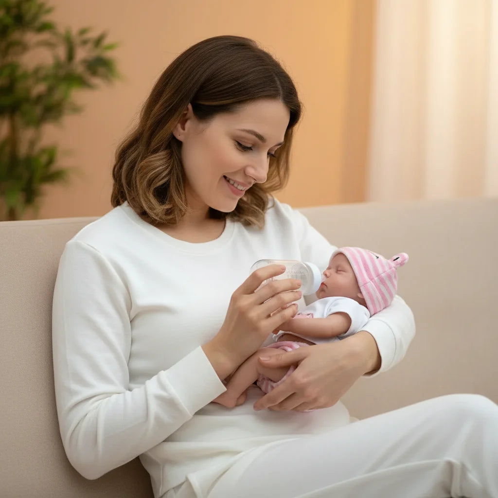 NPK 12inch Lifelike Reborn Doll Loulou Awake Super Soft Solid Platinum Silicone Flexible Elastic Mouth Can Open