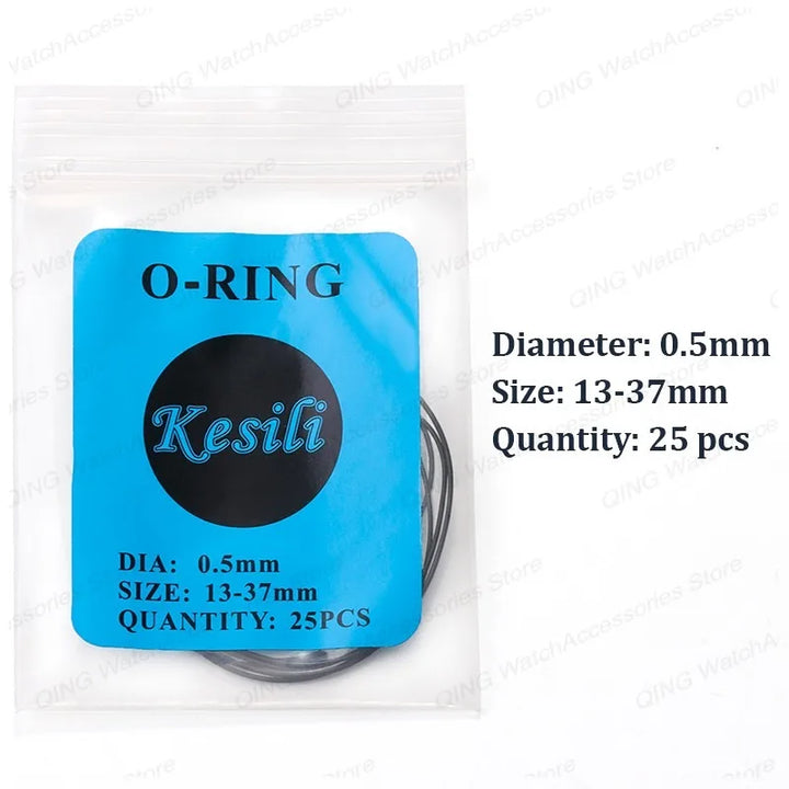 Watch Repair O-Ring Gasket Set – 0.5/0.6mm Waterproof & Oil-Resistant