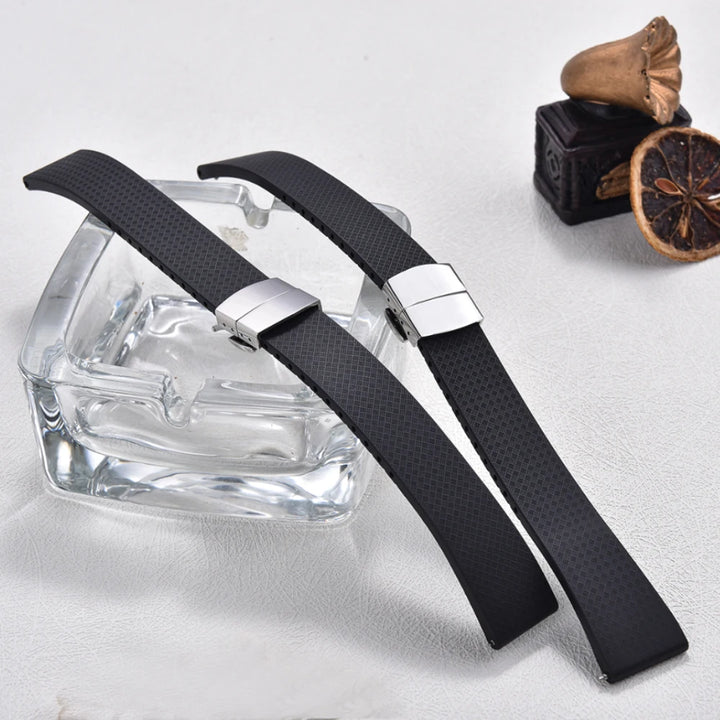 NATOBELT CTS FKM Rubber Watch Strap – 18–22mm Quick Release Butterfly Buckle, Cut-to-Size