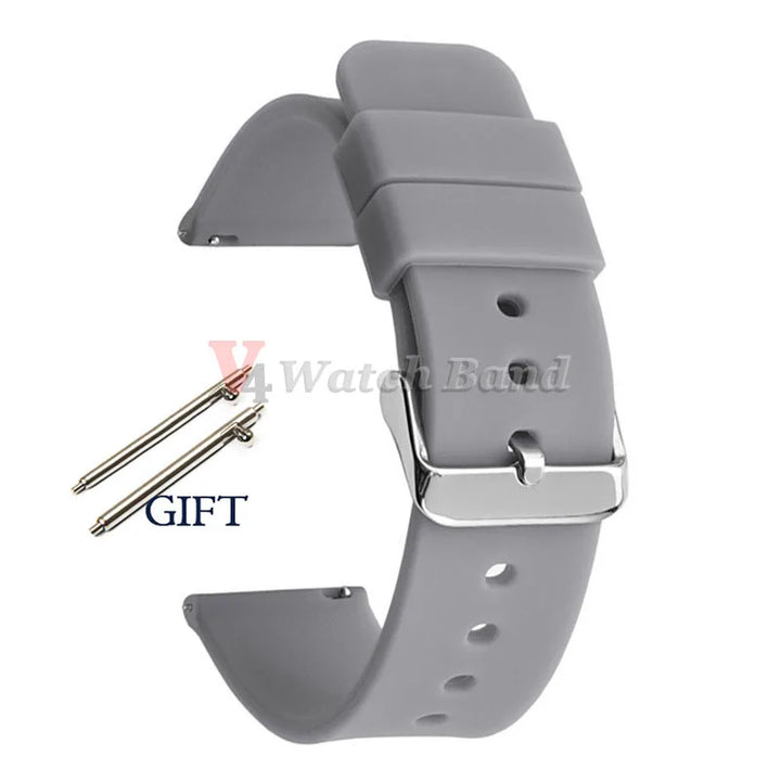 Universal Watch Straps 20mm 22mm 24mm 14mm 16mm 18mm Quick Release Silicone Band for Samsung for Huawei Women&Men Accessories