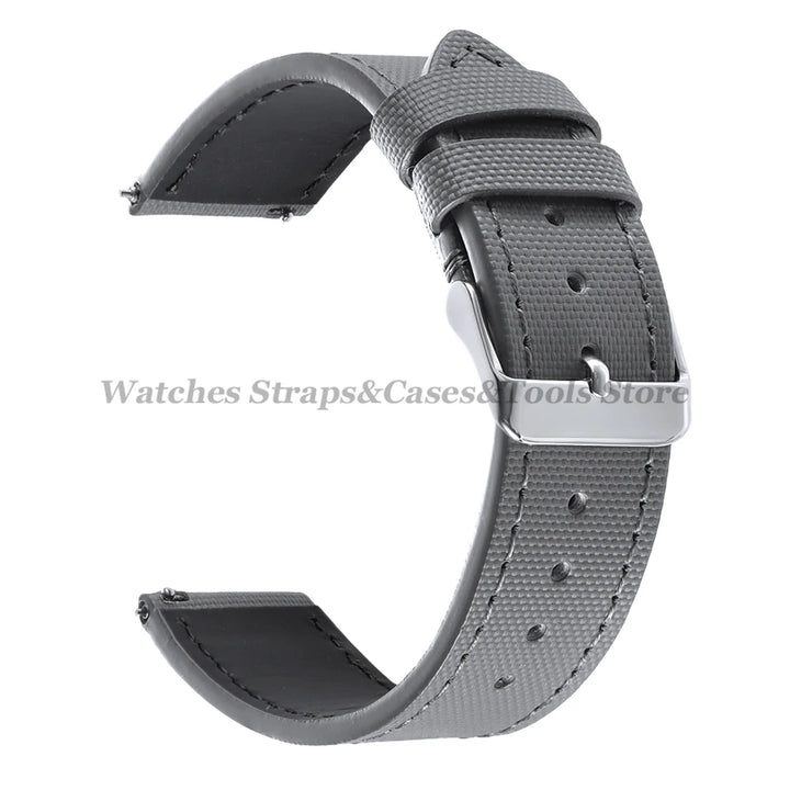 20mm 22mm Sailcloth Nylon Watchband for Samsung Galaxy Watch8/7/6/5 Watch Men Women Quick Release Leather Waterproof Watch Strap