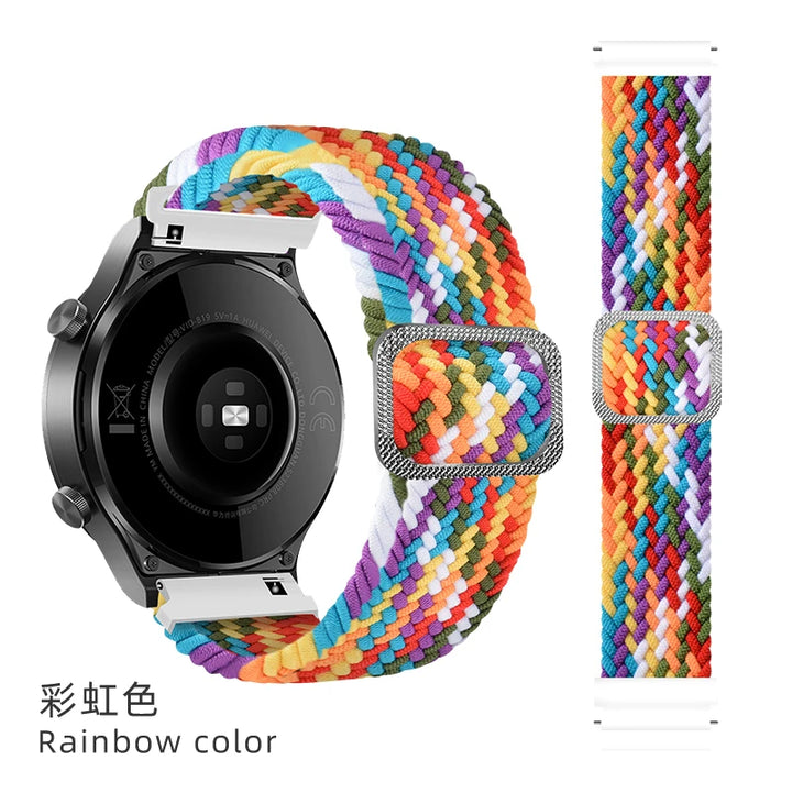 20/22mm Braided Nylon Strap for Realme Watch 2/3 & Amazfit Bip/GTS/GTR