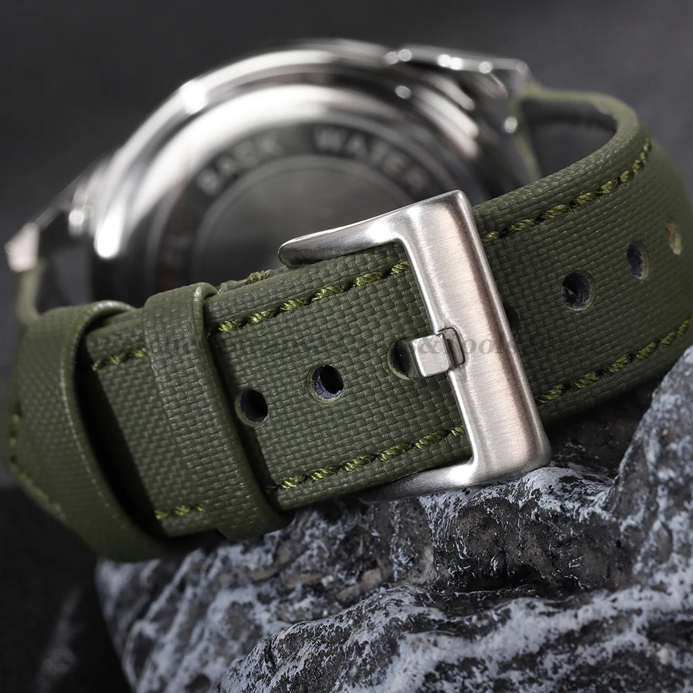 20mm 22mm Sailcloth Watch Straps for Omega for Blancpain for Seiko Divers Men's Women Quick Release Waterproof Nylon Wristbands