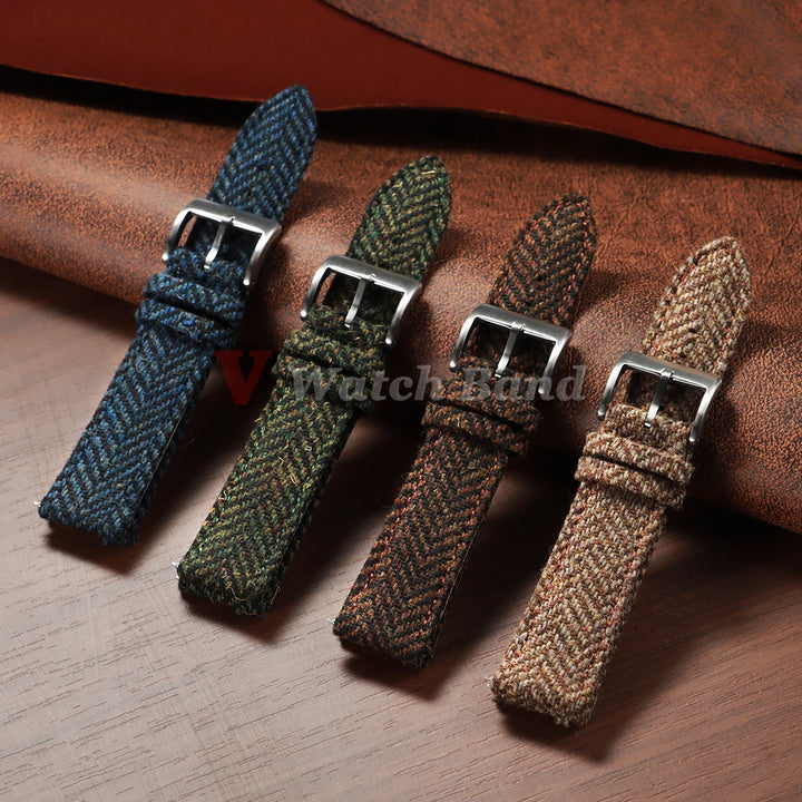 Vintage Cowhide Nylon Watch Strap 18/20/22mm