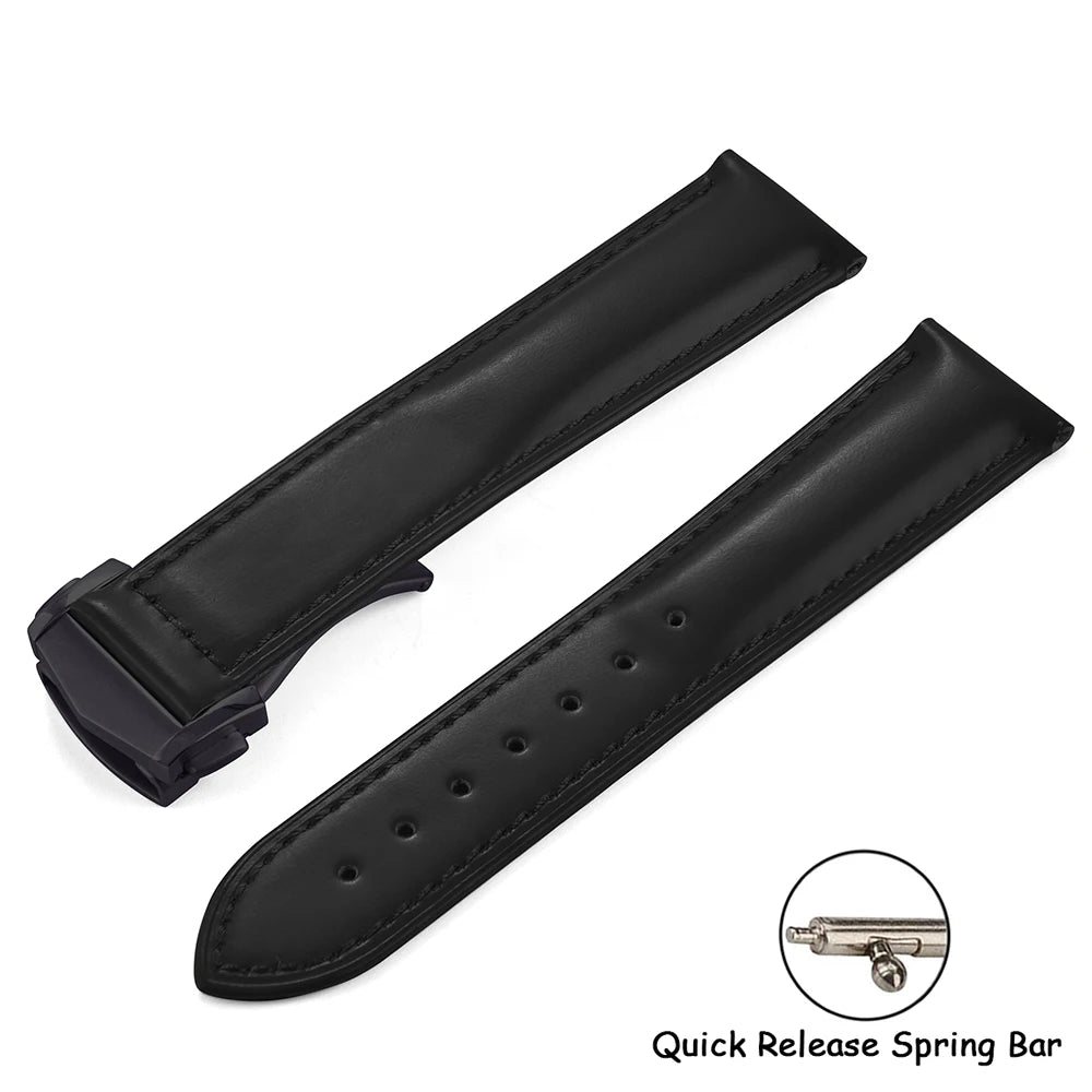 19/20/21/22mm For Omega Speedmaster Leather Strap Universal Original Leather Watch Bands Fit for Omega De Ville Seamaster Bracel