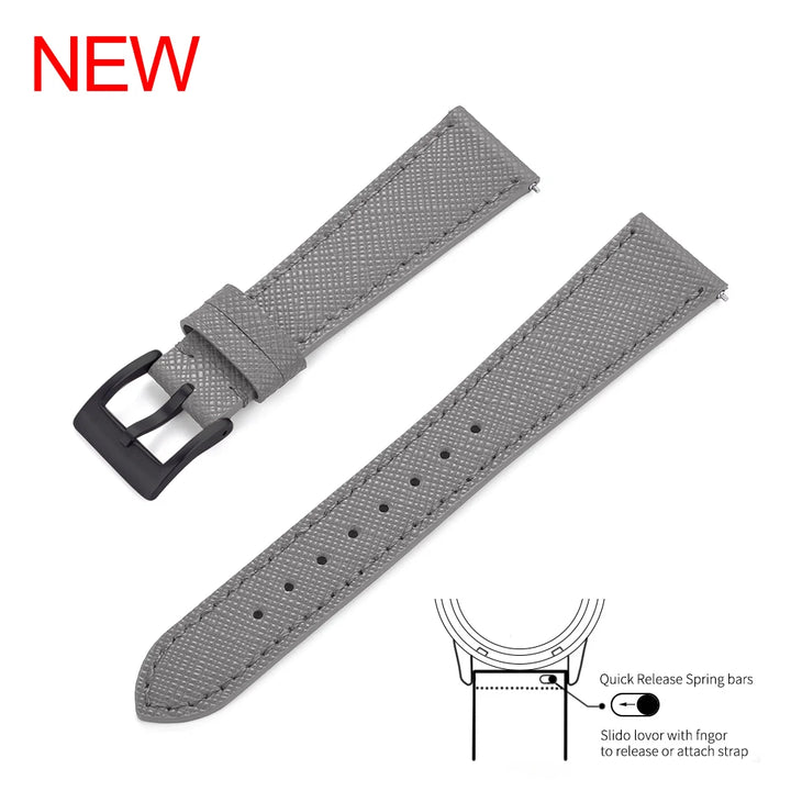 High Quality Quick Release Leather Sailcloth Watch Strap 18mm 19mm 20mm 21mm 22mm 23mm 24mm For Omega X Swatch MoonSwatch