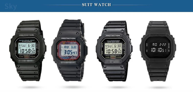Anti-Allergy Resin Watch Strap with Stainless Steel Buckle for Casio G-Shock DW & GW Serie