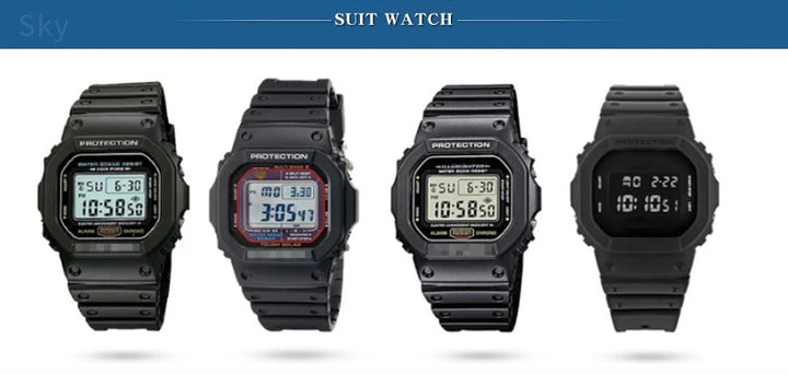 Anti-Allergy Resin Watch Strap with Stainless Steel Buckle for Casio G-Shock DW & GW Serie