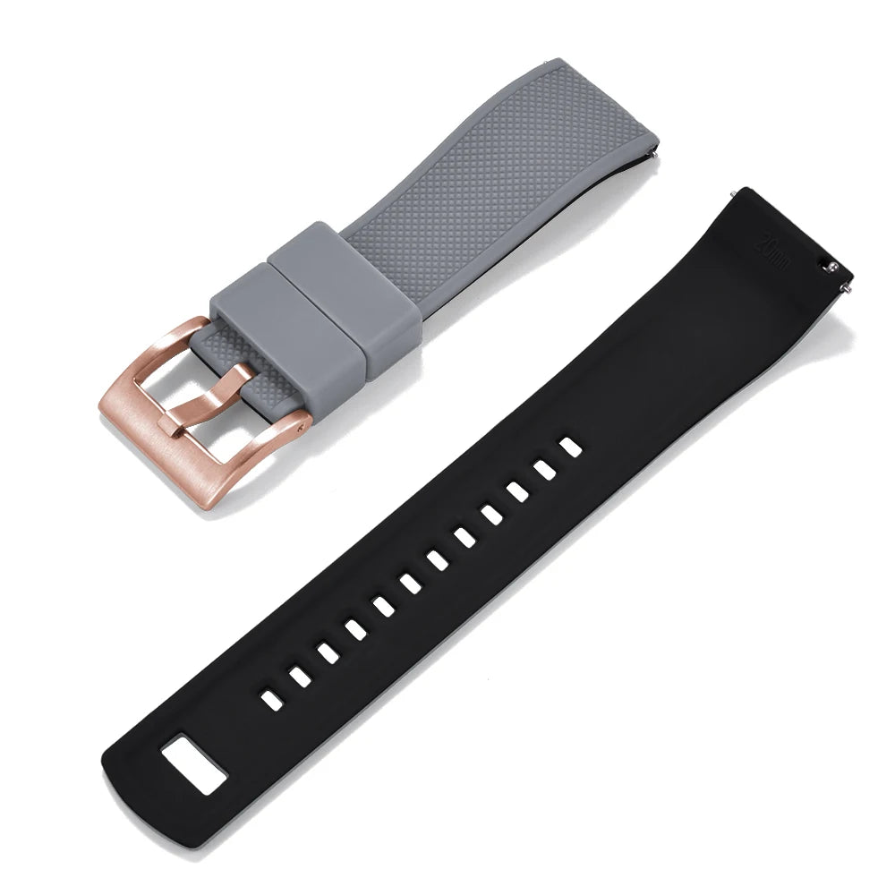 JUELONG Premium Silicone Watch Band 20mm Quick Release Rubber Strap Waterproof Men Women Replacement Watchband