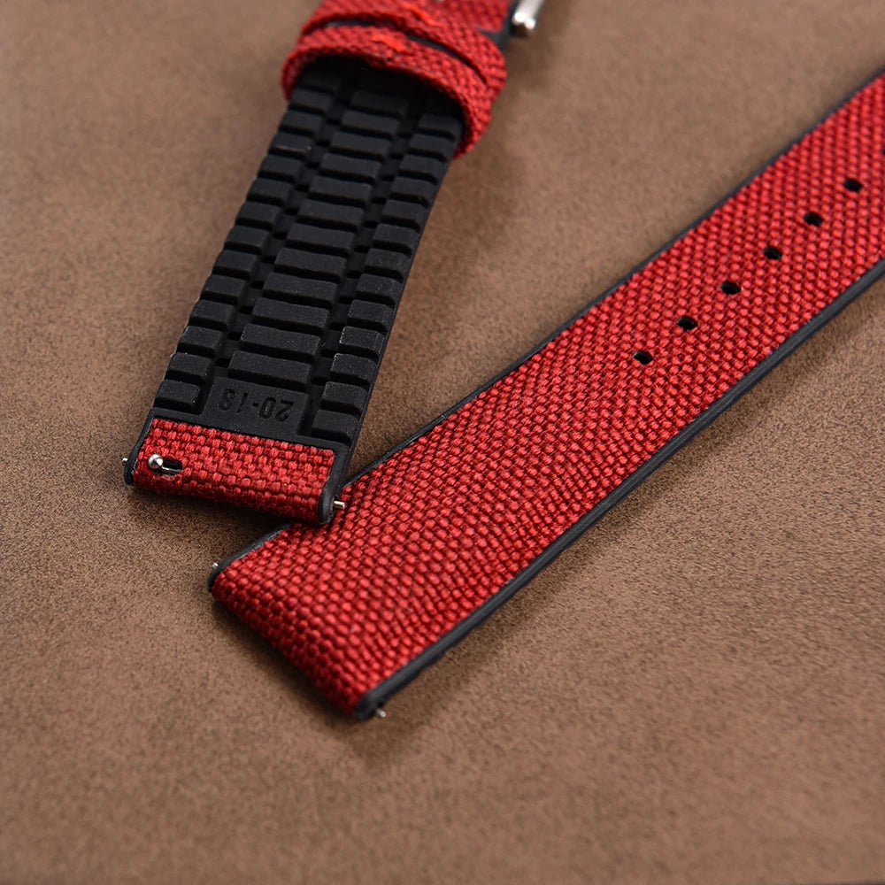 JUELONG New Design Sailcloth Rubber Strap Quick Release Waterproof Watch Bands 18mm 19mm 20mm 21mm 22mm Canvas Nylon Wristband