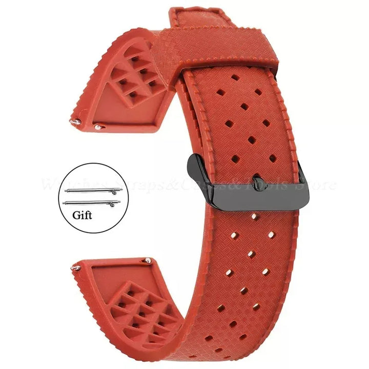 Premium Grade Tropic Silicone Watch Strap 20mm 22mm For Seiko For Oris For Omega Quick Release Diving Waterproof Rubber Bracelet